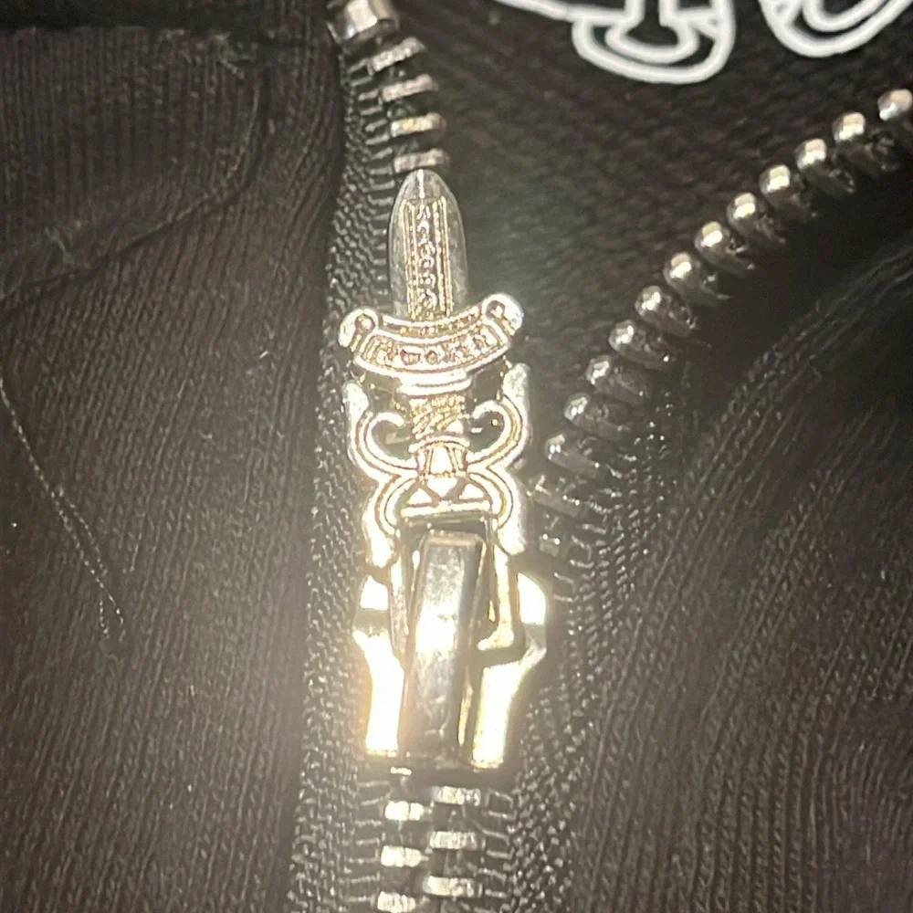 CHROME HEARTS x ROLLING STONES Black Hoodie with Red Tongue Logo - Picture 8 of 9